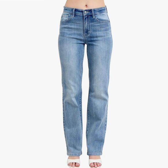 Judy Blue Women's High-Rise 90's Straight Leg Dad Jeans - Picture 1 of 3